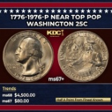 1776-1976-p Washington Quarter Near Top Pop 25c ms67+ SEGS