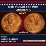 1938-p Lincoln Cent Near Top Pop 1c ms67+ rd SEGS