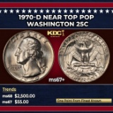 1970-d Washington Quarter Near Top Pop 25c ms67+ SEGS