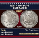 1921-p Morgan Dollar TOP POP! $1 ms67+ SEGS