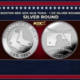 Boston Red Sox MLB Team - 1 oz Silver Round Round