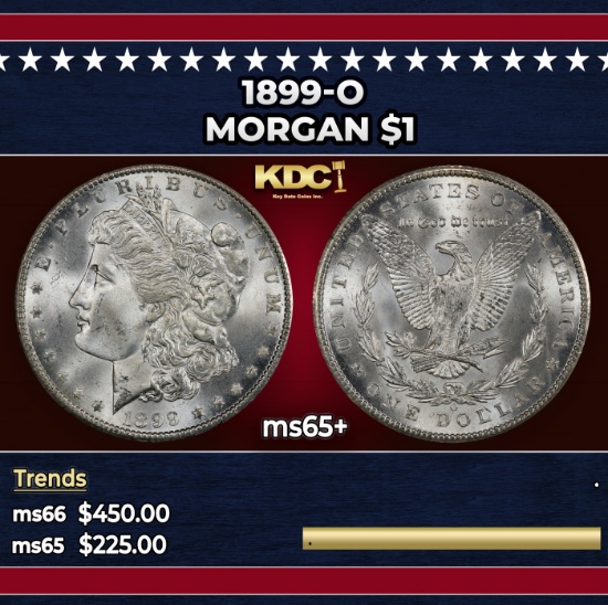 1899-o Morgan Dollar $1 Grades ms65+