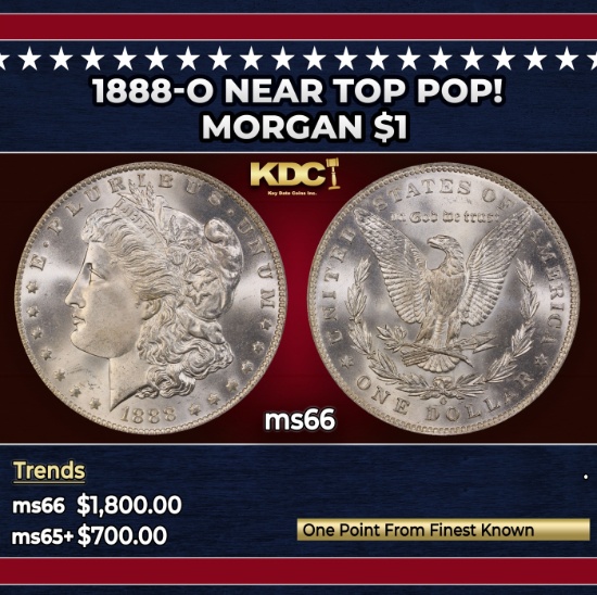 1888-o Morgan Dollar Near Top Pop! $1 ms66 SEGS