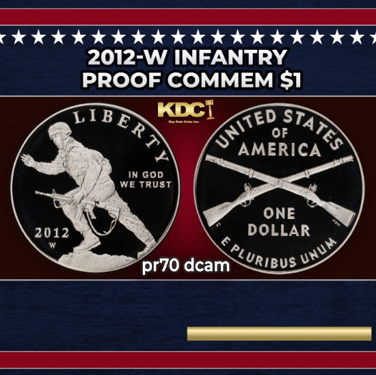 2012-w Infantry Proof Modern Commem Dollar $1 pr70 dcam SEGS