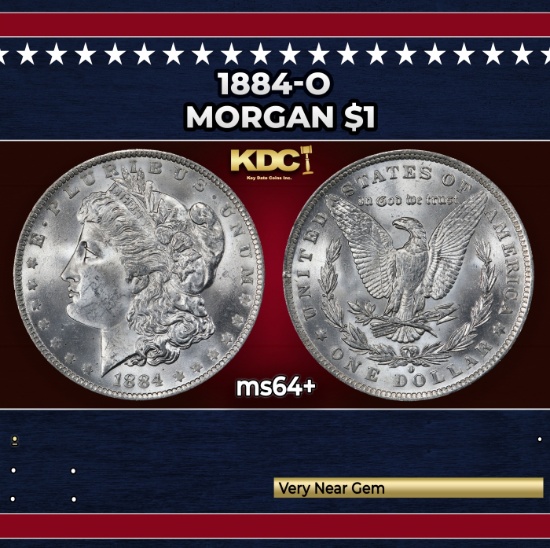 1884-o Morgan Dollar $1 Grades ms64+