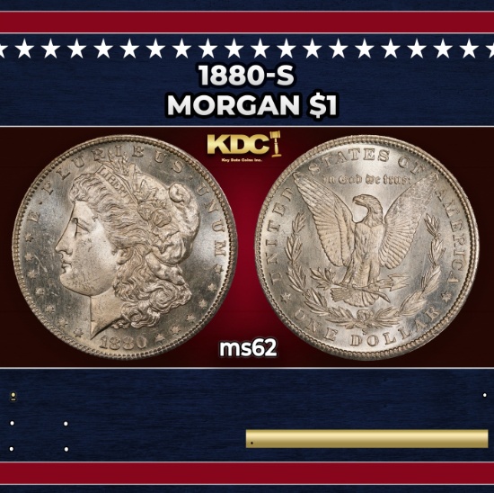 1880-s Morgan Dollar $1 Grades ms62