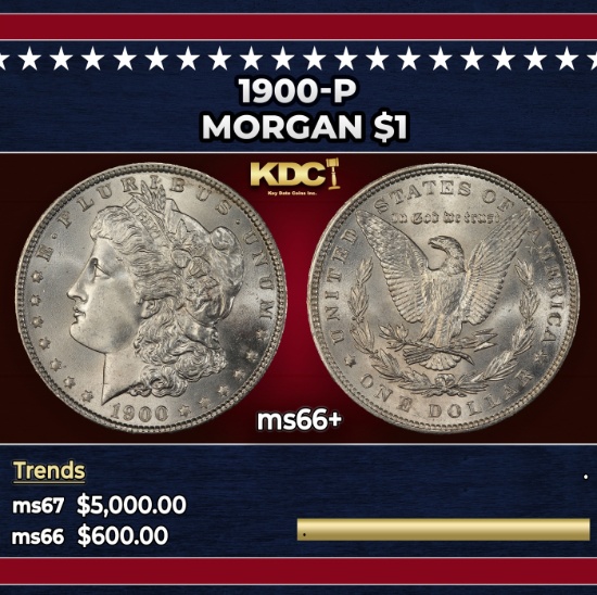 1900-p Morgan Dollar $1 ms66+ SEGS