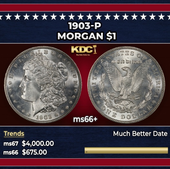 1903-p Morgan Dollar $1 ms66+ SEGS