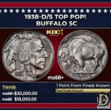 1938-d/s Buffalo Nickel TOP POP! 5c ms68+ SEGS