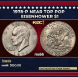 1978-p Eisenhower Dollar Near Top Pop $1 ms66 SEGS