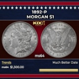 1892-p Morgan Dollar $1 ms64 SEGS