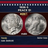 1926-s Peace Dollar $1 Grades ms64