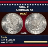 1884-p Morgan Dollar $1 ms66+ SEGS