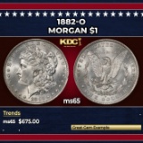 1882-o Morgan Dollar $1 Grades ms65