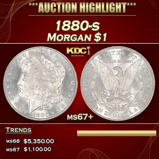 1880-s Morgan Dollar $1 ms67+ SEGS