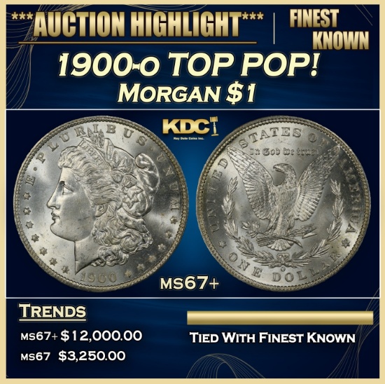 1900-o Morgan Dollar TOP POP! $1 ms67+ SEGS
