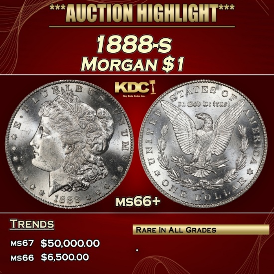 1888-s Morgan Dollar $1 ms66+ SEGS