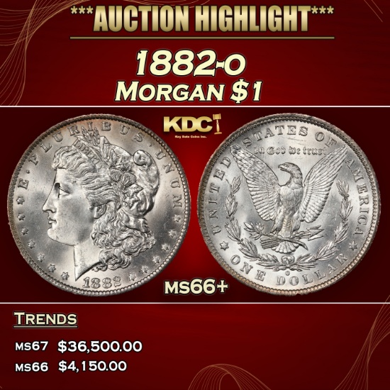 1882-o Morgan Dollar $1 ms66+ SEGS
