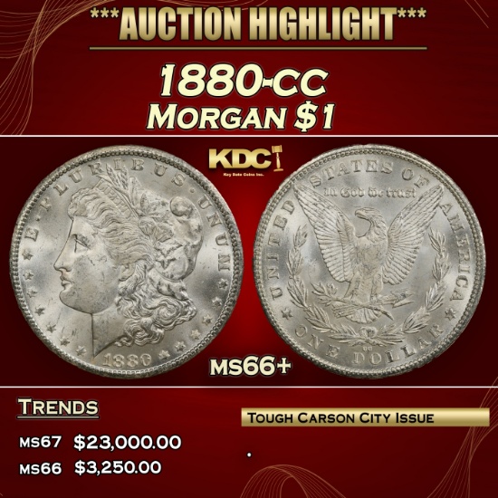1880-cc Morgan Dollar $1 ms66+ SEGS