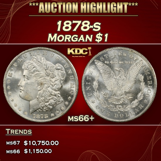 1878-s Morgan Dollar $1 ms66+ SEGS