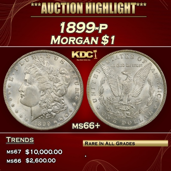 1899-p Morgan Dollar $1 ms66+ SEGS