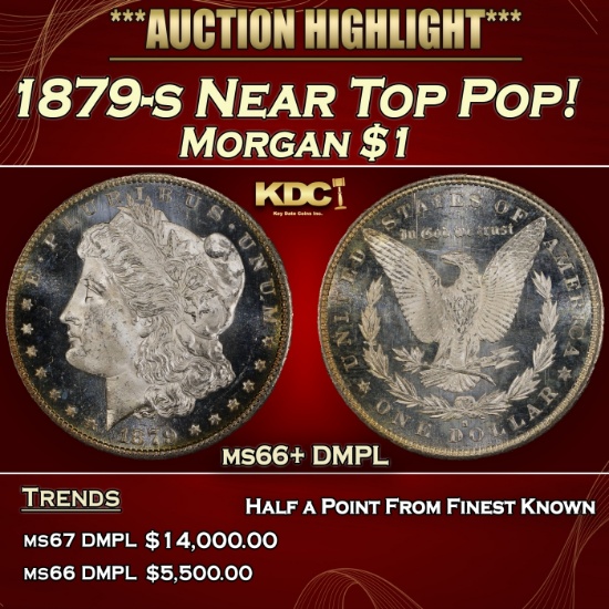 1879-s Morgan Dollar Near Top Pop! $1 ms66+ DMPL SEGS