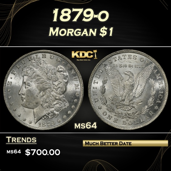 1879-o Morgan Dollar $1 Grades ms64