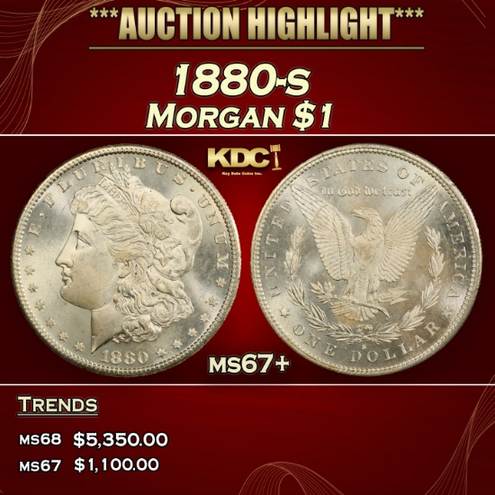 1880-s Morgan Dollar $1 ms67+ SEGS