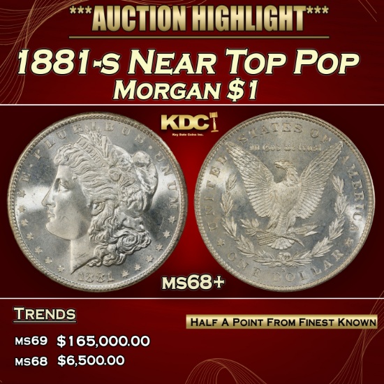 1881-s Morgan Dollar Near Top Pop $1 ms68+ SEGS
