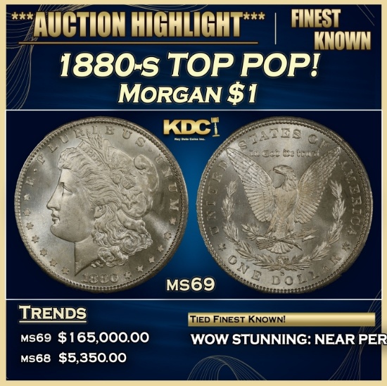 1880-s Morgan Dollar TOP POP! $1 ms69 SEGS