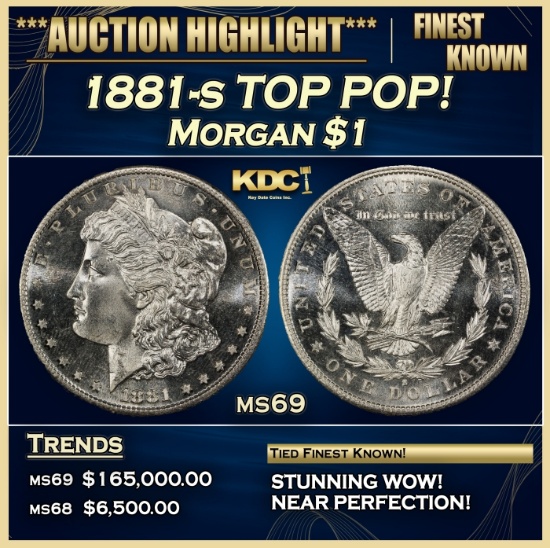 1881-s Morgan Dollar TOP POP! $1 ms69 SEGS