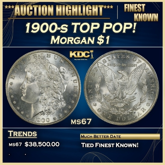 1900-s Morgan Dollar TOP POP! $1 ms67 SEGS