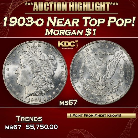 1903-o Morgan Dollar Near Top Pop! $1 ms67 SEGS