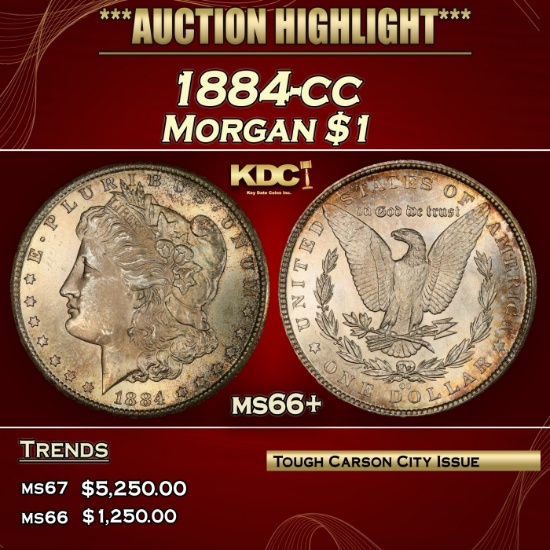 1884-cc Morgan Dollar $1 ms66+ SEGS