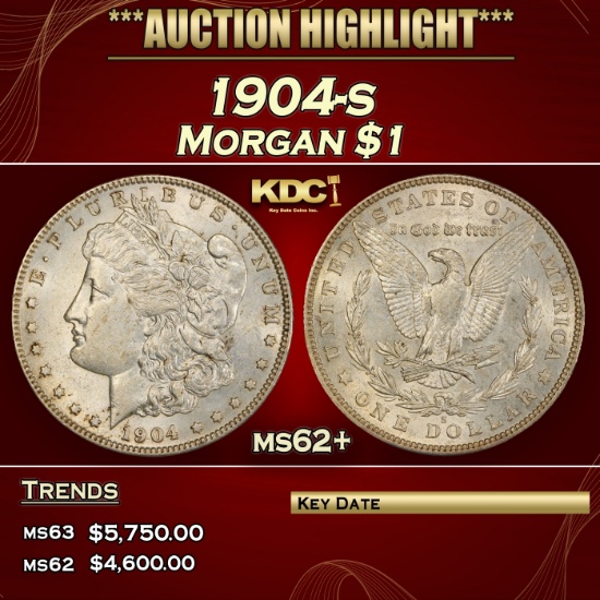 1904-s Morgan Dollar $1 ms62+ USCG