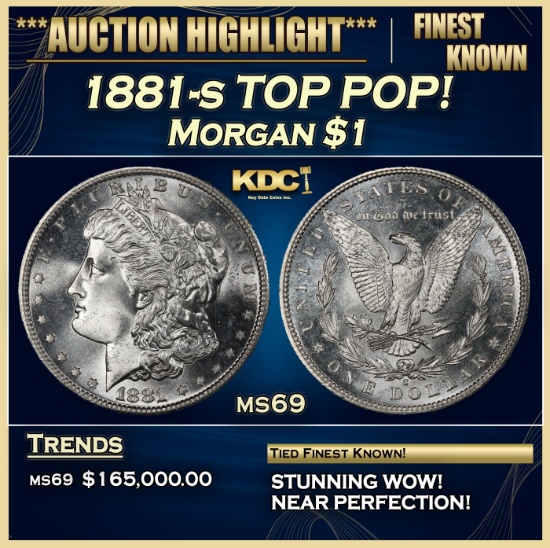 1881-s Morgan Dollar TOP POP! $1 ms69 SEGS