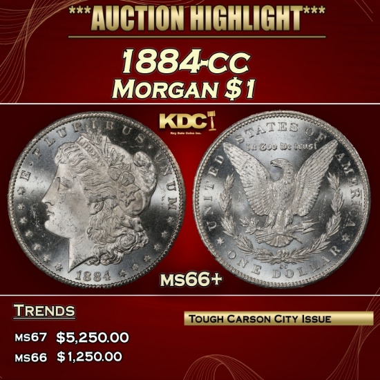 1884-cc Morgan Dollar $1 ms66+ SEGS