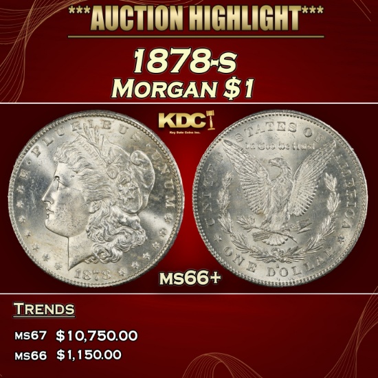 1878-s Morgan Dollar $1 ms66+ SEGS