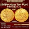 1908-p Gold Indian Quarter Eagle Near Top Pop! $2 1/2 ms66+ USCG