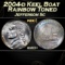 2004-d Keel Boat Jefferson Nickel Rainbow Toned 5c ms63+ USCG