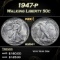 1947-p Walking Liberty Half Dollar 50c Grades ms64+