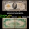 1928 $10 Gold Certificate Signatures Woods/Mellon Grades vf+