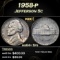 1958-p Jefferson Nickel 5c Grades ms64+ 5fs