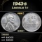 1943-s Lincoln Cent 1c Grades ms64+