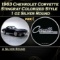 1963 Chevrolet Corvette Stingray Colorized Style - 1 oz Silver Round Round