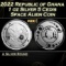 2022 Republic of Ghana 1 oz Silver 5 Cedis Space Alien Coin Round
