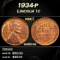 1934-p Lincoln Cent 1c Grades ms66 rb
