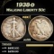 1938-d Walking Liberty Half Dollar 50c Grades au55