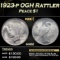 PCGS 1923-p Peace Dollar OGH Rattler $1 ms62 PCGS