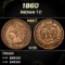 1860 Indian Cent 1c Grades vf35